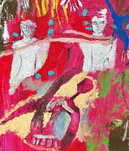 Load image into Gallery viewer, The Gathering of Spirits with Two Hummingbirds by Bai, African-American Abstract Painter