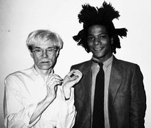 Load image into Gallery viewer, Warhol and Basquiat by Christopher Makos, Black and White Photographic Portrait of Contemporary Artists