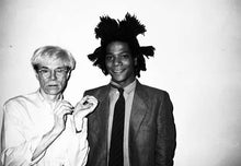 Load image into Gallery viewer, Warhol and Basquiat by Christopher Makos, Black and White Photographic Portrait of Contemporary Artists