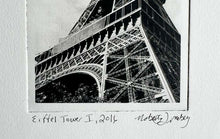 Load image into Gallery viewer, Paris France, Eiffel Tower I by Roberta Fineberg, Black and White Art Monoprint