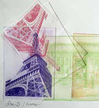 Load image into Gallery viewer, Paris and Rome by Roberta Fineberg, Mixed-Media Art Monoprint