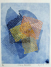 Load image into Gallery viewer, Chance Encounter by a.muse, Blue Abstract Art and Design Work on Paper