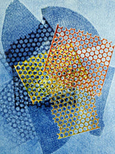 Load image into Gallery viewer, Chance Encounter by a.muse, Blue Abstract Art and Design Work on Paper