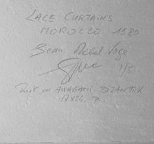 Load image into Gallery viewer, Lace curtains by Jean-Michel Voge, Morocco, 1980s Contemporary Portrait Photography