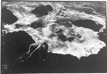Load image into Gallery viewer, Kate #14 by Leonard Freed, Female Nude Series, Black-and-White Vintage Photograph of Couple by the Sea
