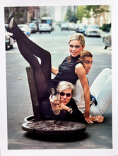 Load image into Gallery viewer, Andy Warhol, Edie Sedgwick, Chuck Wein  by Burt Glinn, New York City 1960s, Color Photograph of Pop Stars