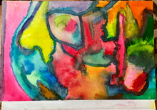 Load image into Gallery viewer, Down by the River by a.muse, Watercolor Collage Art on Paper