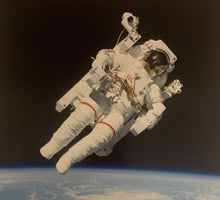 Load image into Gallery viewer, NASA Astronaut Bruce McCandless Untethered Spacewalk 1980s, Color Photo on Kodak paper