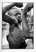 Load image into Gallery viewer, Muscle Boy by Leonard Freed, Harlem, New York City by Leonard Freed, Black-and-White Street Photography of African Americans