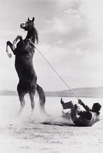 Load image into Gallery viewer, Mustang by Ernst Haas, Black-and-White Photography 1960s of Horse and Rider