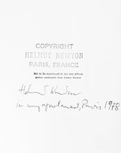 Load image into Gallery viewer, Jenny in My Apartment by Helmut Newton,  Vintage Black-and-White  Photograph of a Nude in Paris