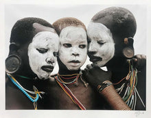 Load image into Gallery viewer, Family by Jean-Michel Voge, Surma Tribe, Omo Valley Ethiopia, Africa, 1990s.