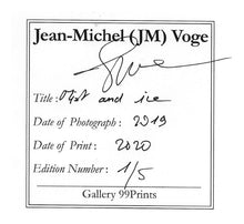 Load image into Gallery viewer, Mist and Ice by Jean-Michel Voge, Greenland, Oversized Landscape Photograph on Climate Change