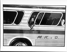 Load image into Gallery viewer, Woman on Bus by Leonard Freed, Black-and-White Photography Civil Rights Protest in Washington DC 1960s
