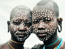 Load image into Gallery viewer, Painted Faces by Jean-Michel Voge, Photograph of Tribal Women Ethiopia, Africa 1990s