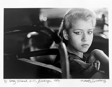 Load image into Gallery viewer, Coney Island Girl by Roberta Fineberg, Black-and-White Street Photography Brooklyn, New York 1980s