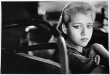 Load image into Gallery viewer, Coney Island Girl by Roberta Fineberg, Black-and-White Street Photography Brooklyn, New York 1980s