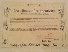 Load image into Gallery viewer, Marilyn Boob Smile by Bert Stern, The Last Sitting Portrait Photo of Marilyn Monroe