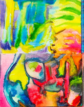 Load image into Gallery viewer, Down by the River by a.muse, Watercolor Collage Art on Paper