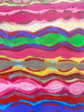 Load image into Gallery viewer, Colorful wavy pattern with a mix of red, pink, yellow, green, and blue.