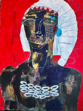 Load image into Gallery viewer, The Black Indian Chief by African American Artist Bai, Contemporary Art on Paper
