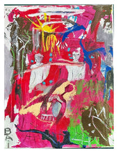 Load image into Gallery viewer, The Gathering of Spirits with Two Hummingbirds, Abstract Painting by Bai, African American artist
