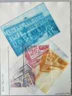 Rome - Paris by Roberta Fineberg, Colorful Photopolymer Monoprint
