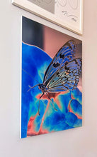 Load image into Gallery viewer, Butterfly Blue by Roberta Fineberg, Contemporary Color Photography on Aluminum, Limited Edition
