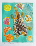In the artist's print series, Iron Lady I, 2018 by a.muse is a one-of-a-kind work on paper.