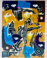 Live Composition 2 by Carl Karni-Bain (Bai), A Colorful Painting on Paper