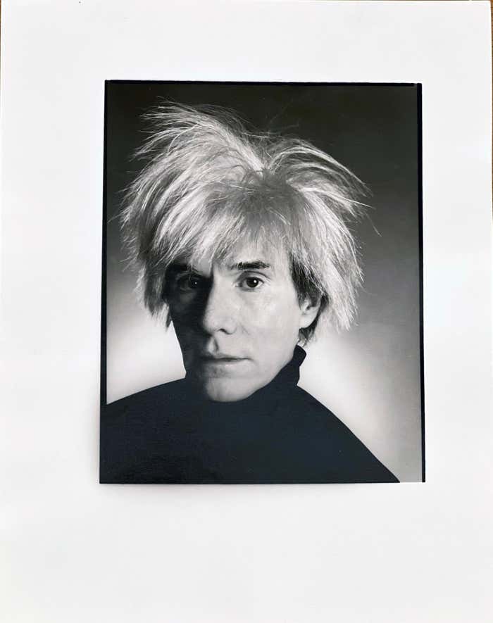 Andy Warhol Portrait Christopher Makos, Black and White Photography of Artist