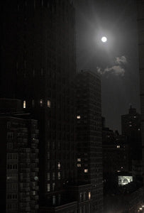 Snow Moon and Cloud, New York City by Roberta Fineberg, Night Photography