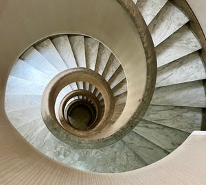 Spiral Staircase by Roberta Fineberg, Color Photography in Rome, Italy