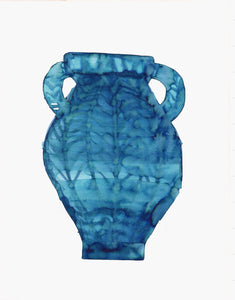 Blue Vase, Ink on watercolor paper, Original Work on Paper, Signed