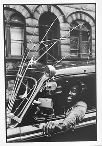 Car, Harlem, Black and White Photograph of African American Life, New York City 1950s by Leonard Freed
