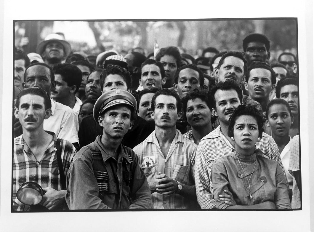 Waiting for Fidel Castro  by Burt Glinn, Havana, Two Black-and-White Photographs of Cuba 1950s