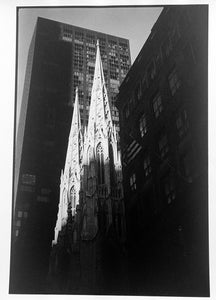 Trinity Church Wall Street, Black and White Photography of New York City 1990s by Leonard Freed