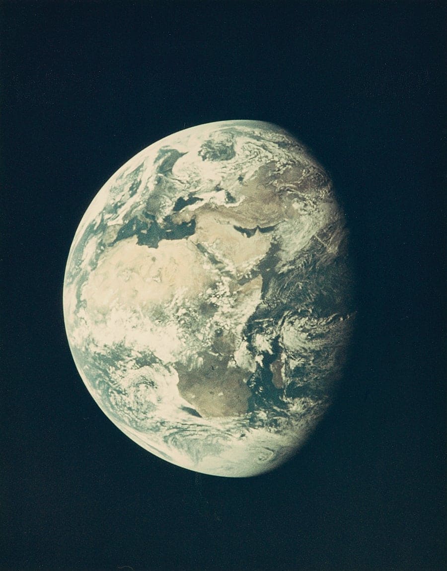 Earth, Apollo 10 Moon Mission, Vintage Color NASA Photography