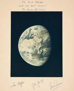 Earth, Apollo 10 Moon Mission, Vintage Color NASA Photography