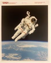 Load image into Gallery viewer, NASA Astronaut Bruce McCandless Untethered Spacewalk 1980s, Color Photo on Kodak paper
