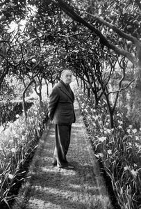 Somerset Maugham, Black and White Photo of English Writer at Cap Ferrat Villa 1960s by Burt Glinn