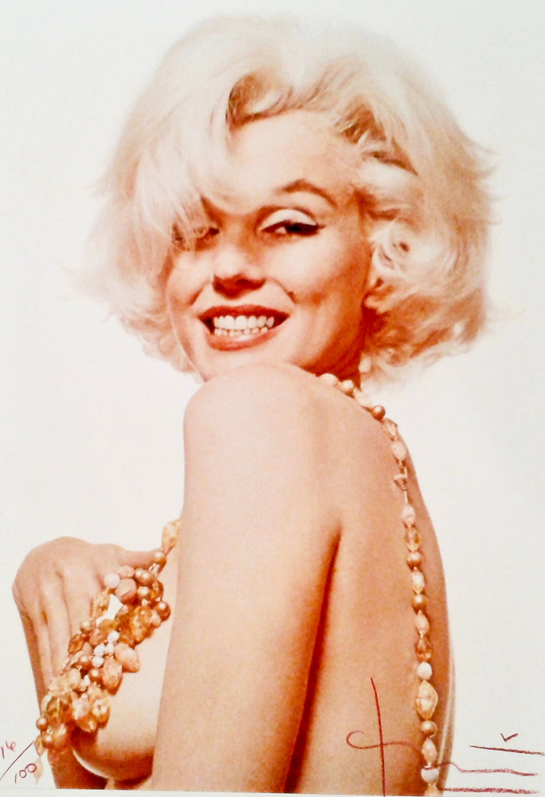 Marilyn Boob Smile by Bert Stern, The Last Sitting Portrait Photo of Marilyn Monroe