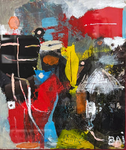 Tomorrow is Today, Mixed-Media Contemporary Painting by Bai, African American artist