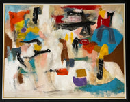 Waiting For A Better Day by Bai, African-American Artist, Large Abstract Painting, Framed