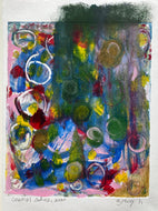 Celestial Bodies by a.muse, Color Monotype, Art on Paper