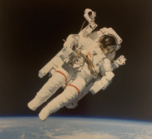 Load image into Gallery viewer, NASA Astronaut Bruce McCandless Untethered Spacewalk 1980s, Color Photo on Kodak paper
