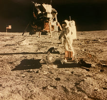 Load image into Gallery viewer, Astronaut Buzz Aldrin Conducts Lunar Experiments on the Moon, Apollo 11 NASA Photography 1960s
