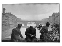 Load image into Gallery viewer, Arno River, Florence, Italy, Black and White Photograph of Soldiers 1950s by Leonard Freed
