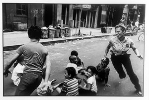 Policewoman Playing Tag by Leonard Freed, New York City Police Series Black-and-White Photographs 1970s