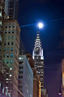 Full Moon by Roberta Fineberg, Chrysler Building, New York City, Contemporary Night Photography